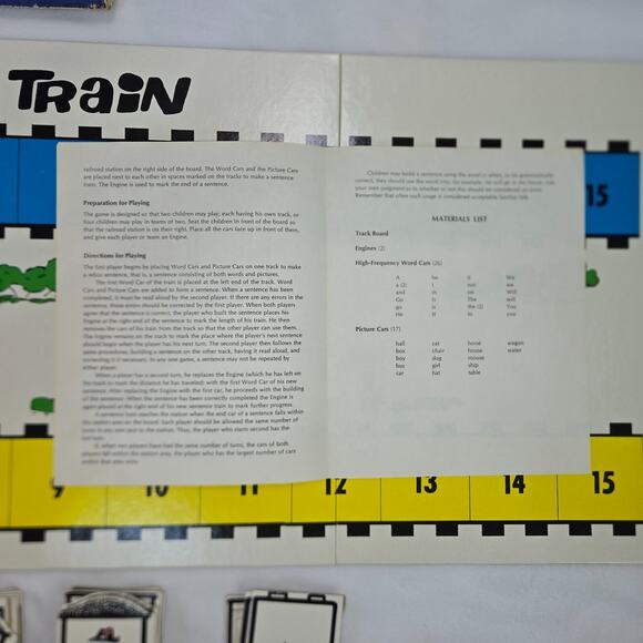 Houghton Mifflin Get Set Games for Beginning Readers 1972 Sentence Train Complet - Picture 3 of 16